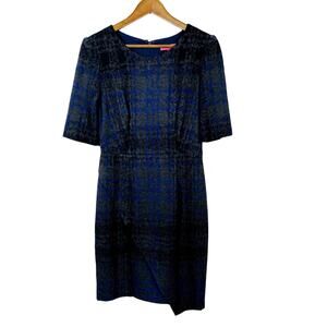 Betsey Johnson Knit Faux Wrap Dress Half Sleeve Retro Scoop Neck - 6 RESHOOT
